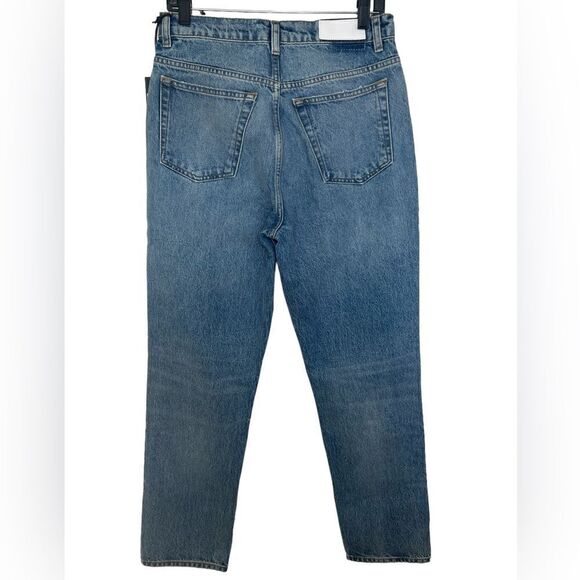 RE/DONE Worn Medium RAF 70s High-Rise Distressed Straight-Leg Jeans Size 29 - Picture 3 of 12